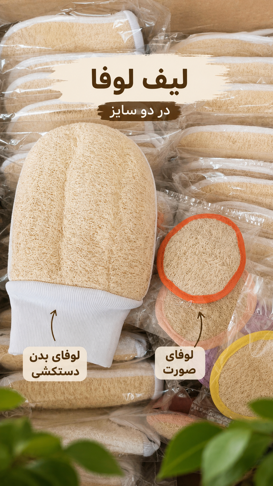لیف و پد لایه بردار گیاهی لوفا